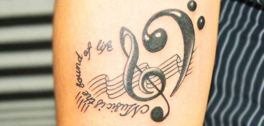 Cool Music Tattoo Design
