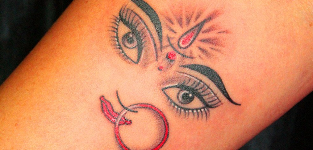 Attractive Colorful Face Portrait Tattoo Art