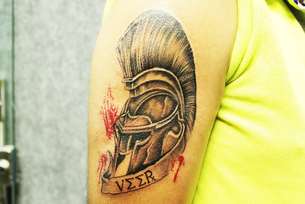 Tattoo Goo Greece | spartan helmet tattoo best tattoo studio in india black Tattoo Goo Greece | spartan helmet tattoo best tattoo studio in india black
