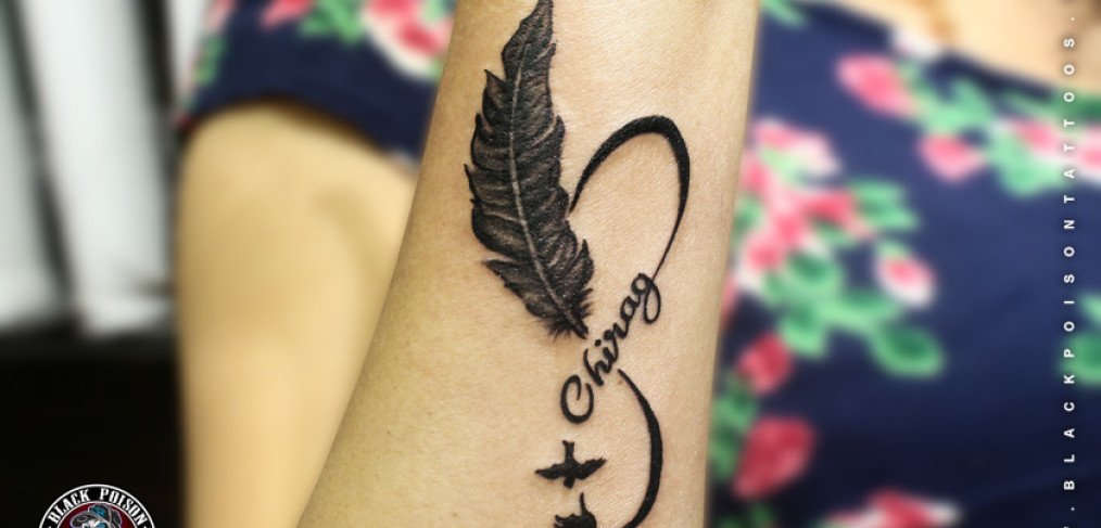 Pin By Egle Inge On Arrow Tattoo Infinity Tattoos Infinity Tattoo With Feather Infinity Tattoo Designs