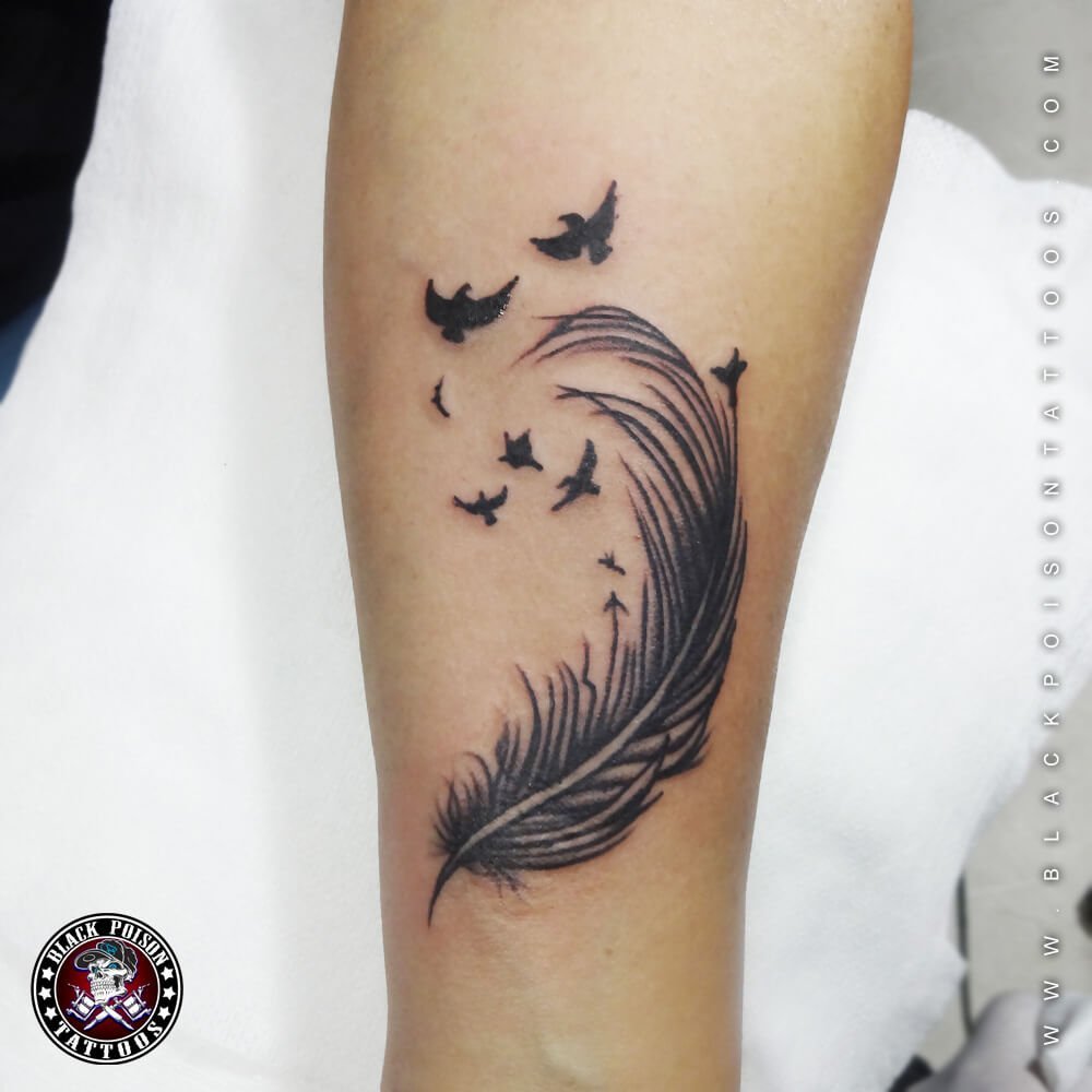 Feather Tattoos and its Designs Ideas Images and Meanings  Black Poison Tattoos