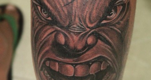 Angry Hulk Tattoo