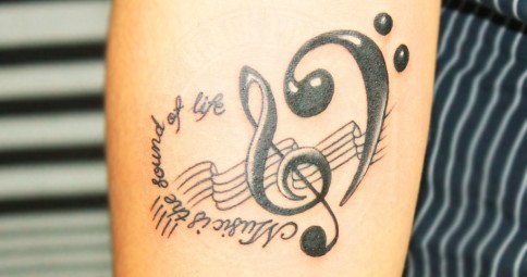 Creative Music Tattoo