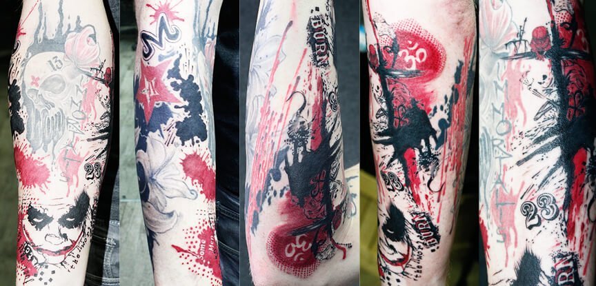 Realistic Trash Polka Tattoo - Inked By Black Poison Tattoos