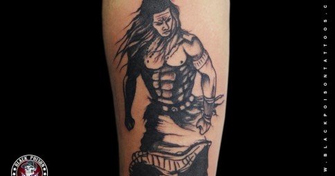 Angry Lord Shiva Tattoo