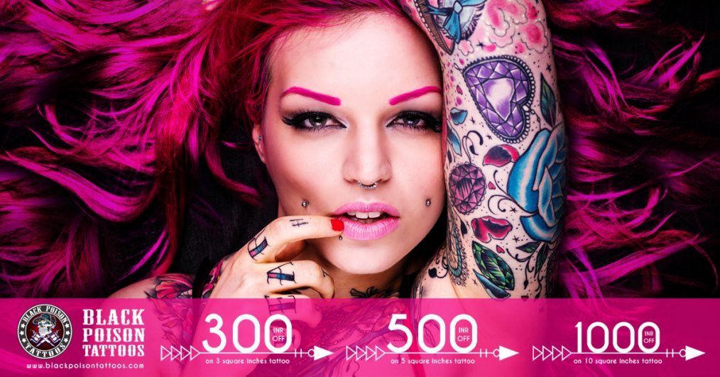 Amazing Discount Offers and Deals on Permanent Tattoos at Black Poison Tattoos