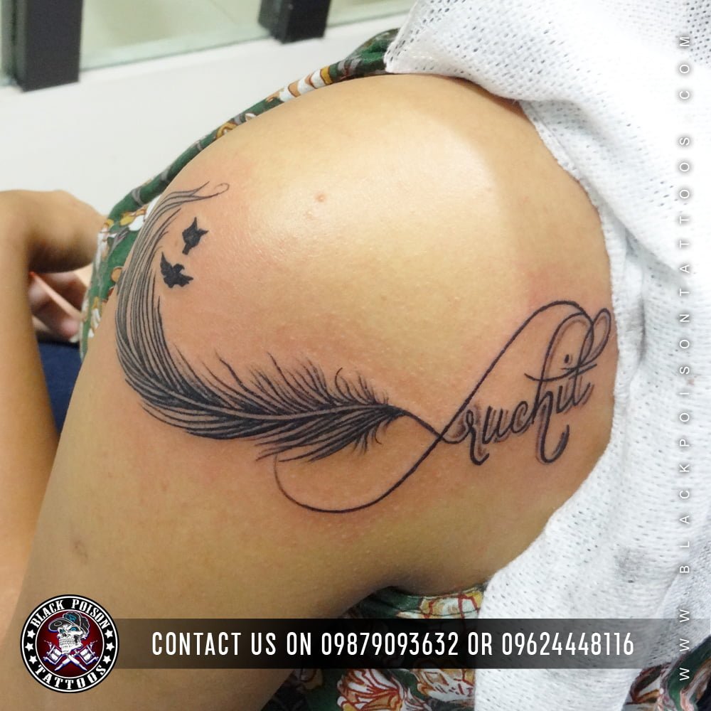 Feather Tattoos and its Designs Ideas Images and Meanings - Black