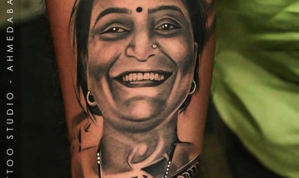 Mother portrait tattoo